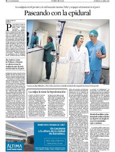 Notícia sobre la walking epidural publicada en La Vanguardia