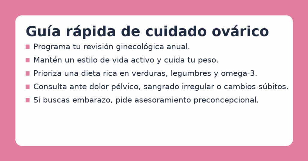 Como cuidar la Salud ovárica